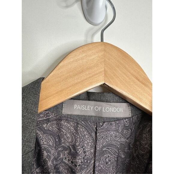 Paisley Of London Boy Blazer Gray Two Button Size 12 - Picture 4 of 6